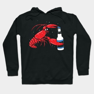 Lobster Drinking Beer Hoodie